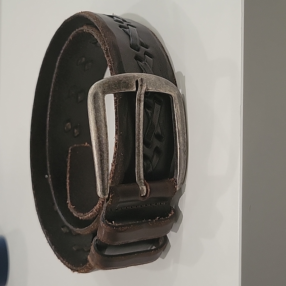 Mens Leather Brown Belt (Size 34-36 size pants)